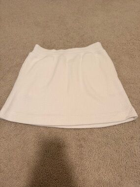 aerie White Knit Mini Skirt